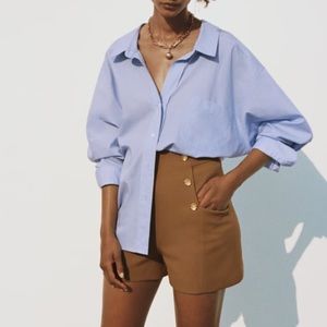 ZARA BUTTON HIGH WAISTED SHORTS